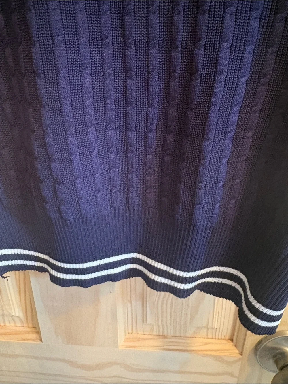 FAsHION Navy Knit Polo Top